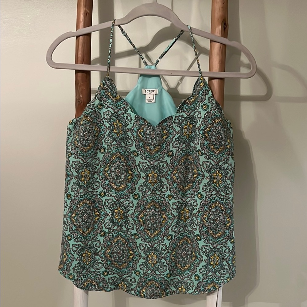 Chic Teal Patterned Top